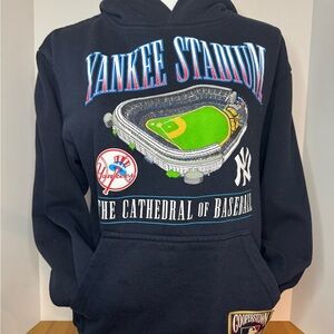 Mitchell & Ness Yankee Stadium Blue Hoodie Cooperstown Collection